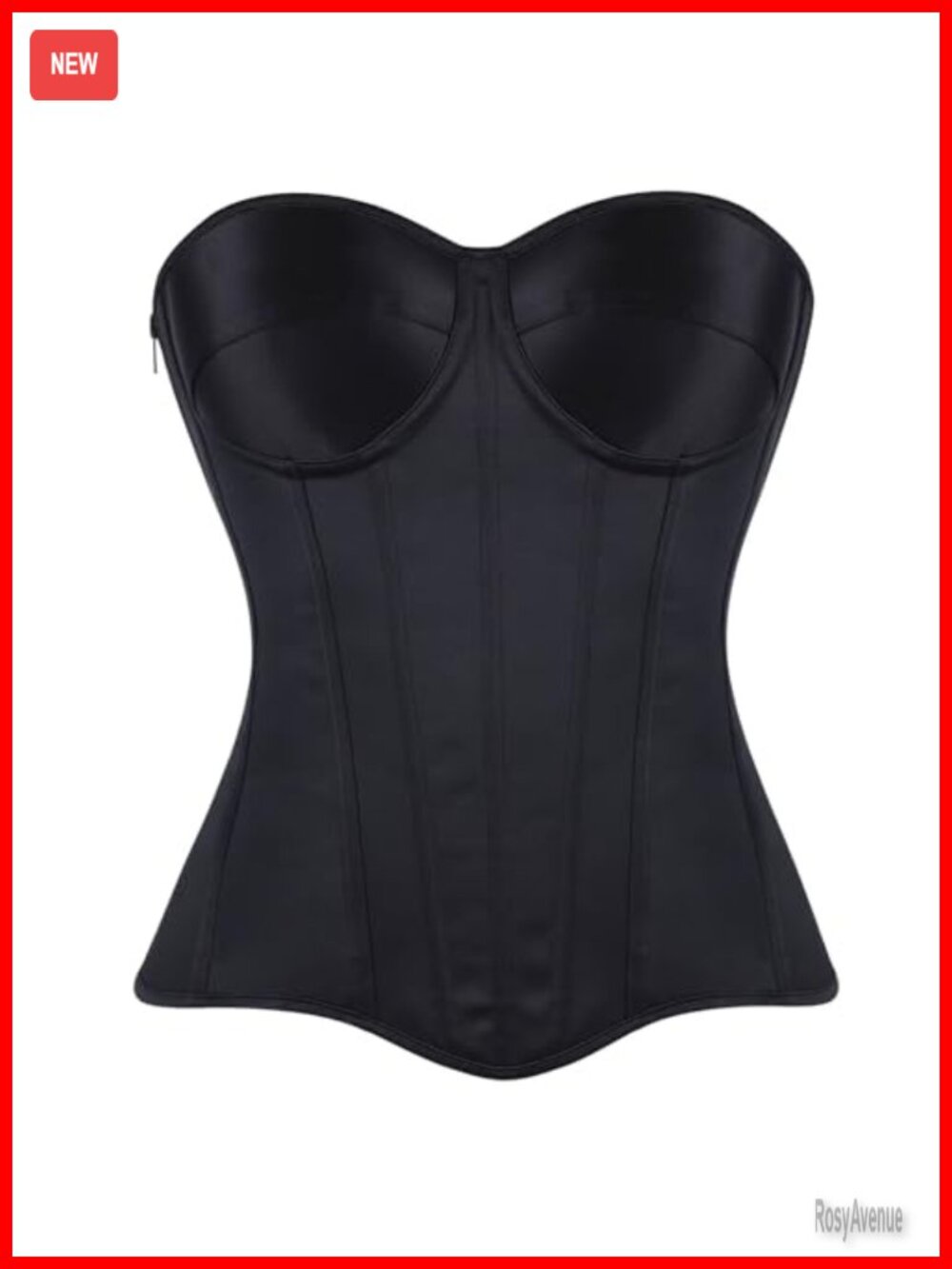 Satin Overbust Corset Top Lace Up Renaissance Bustier